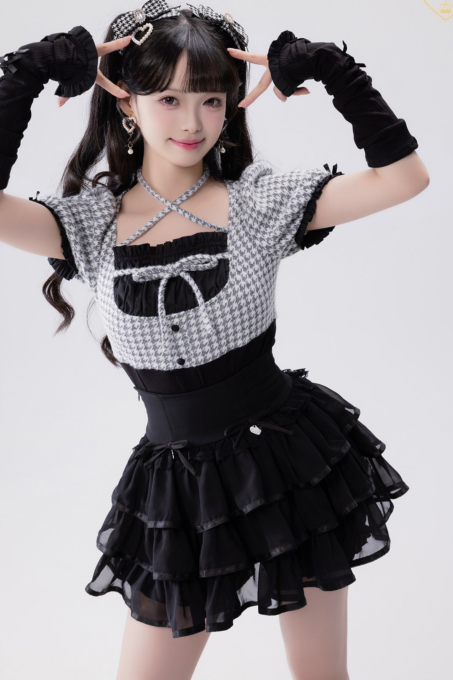 Conjunto idol con volante de estilo muñeca