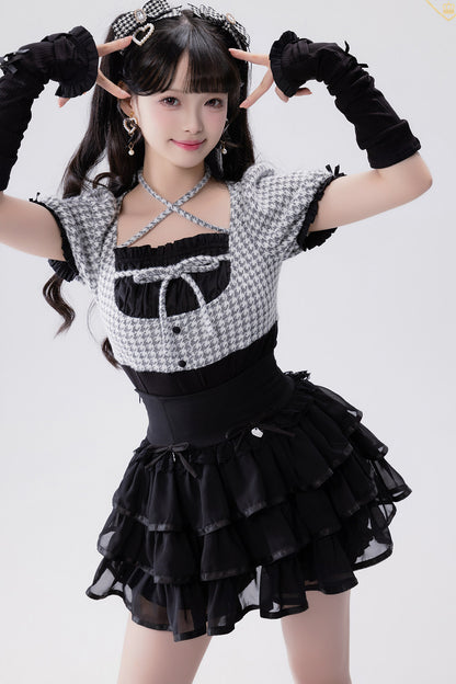 Conjunto idol con volante de estilo muñeca