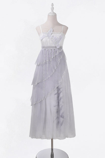 Kleid-Set im griechischen Stil mit Empire-Taille und Cape