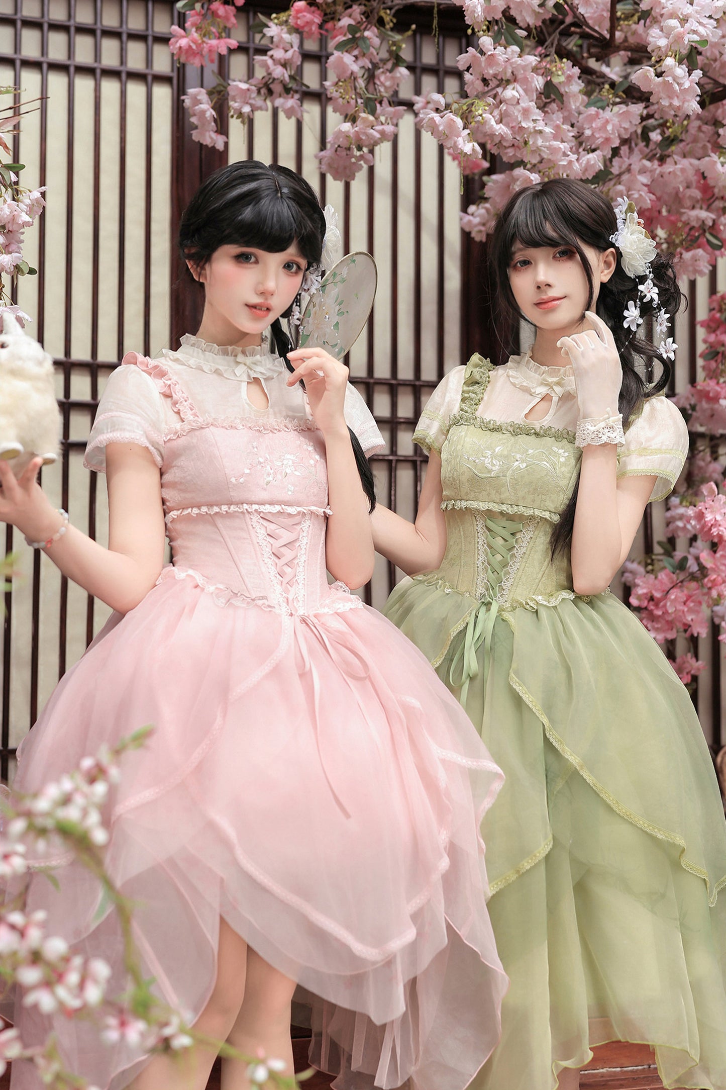 Robe de princesse chinoise romantique + accessoires