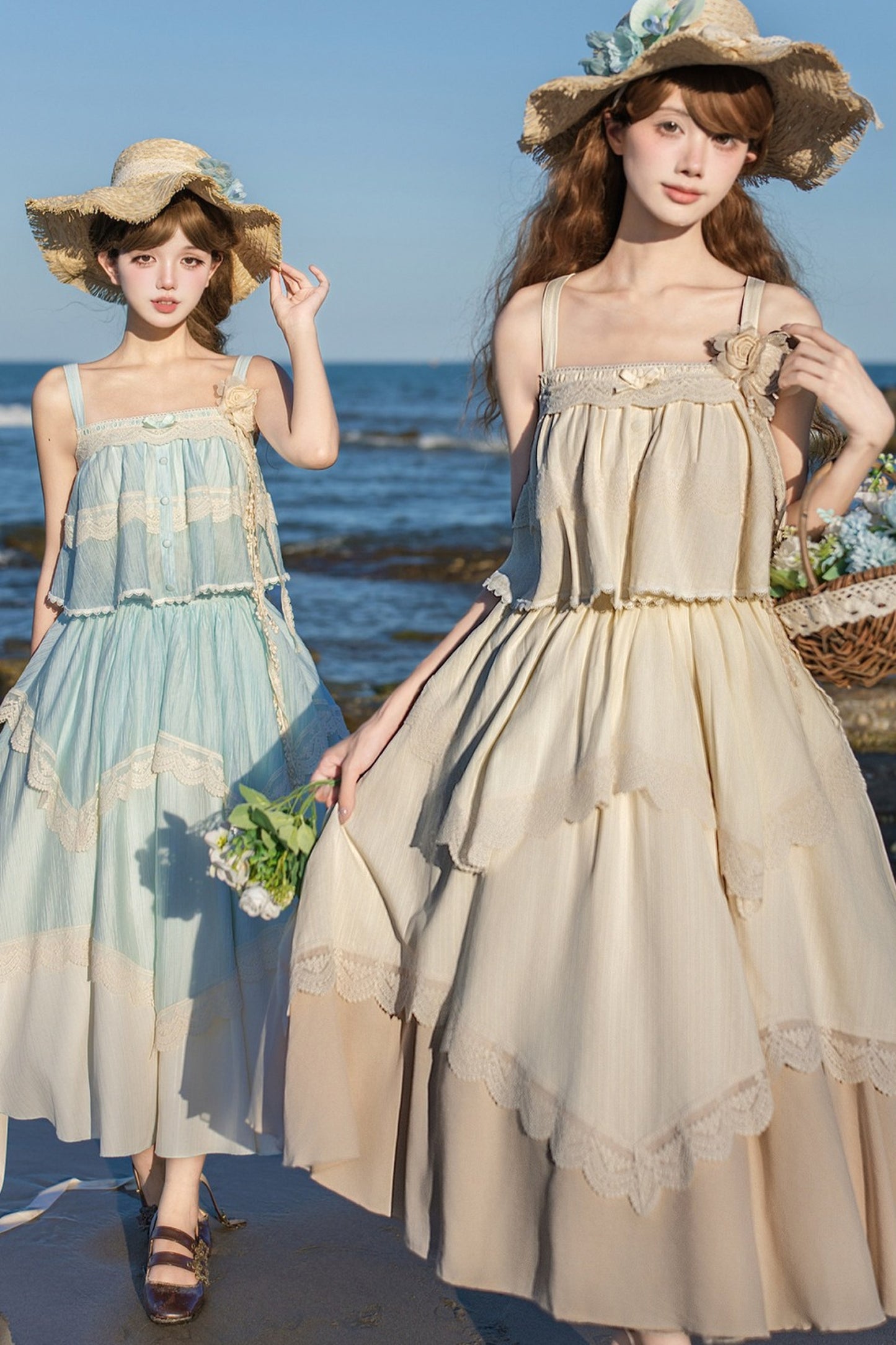 Twin Camisole And Irregular Hem Skirt Set-Up