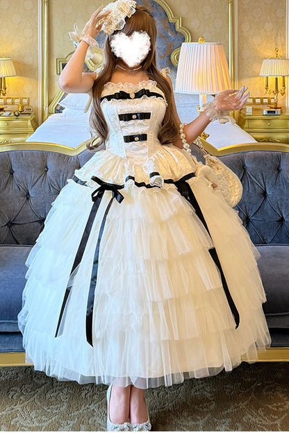 Elegant Ribbon Princess Long Dress