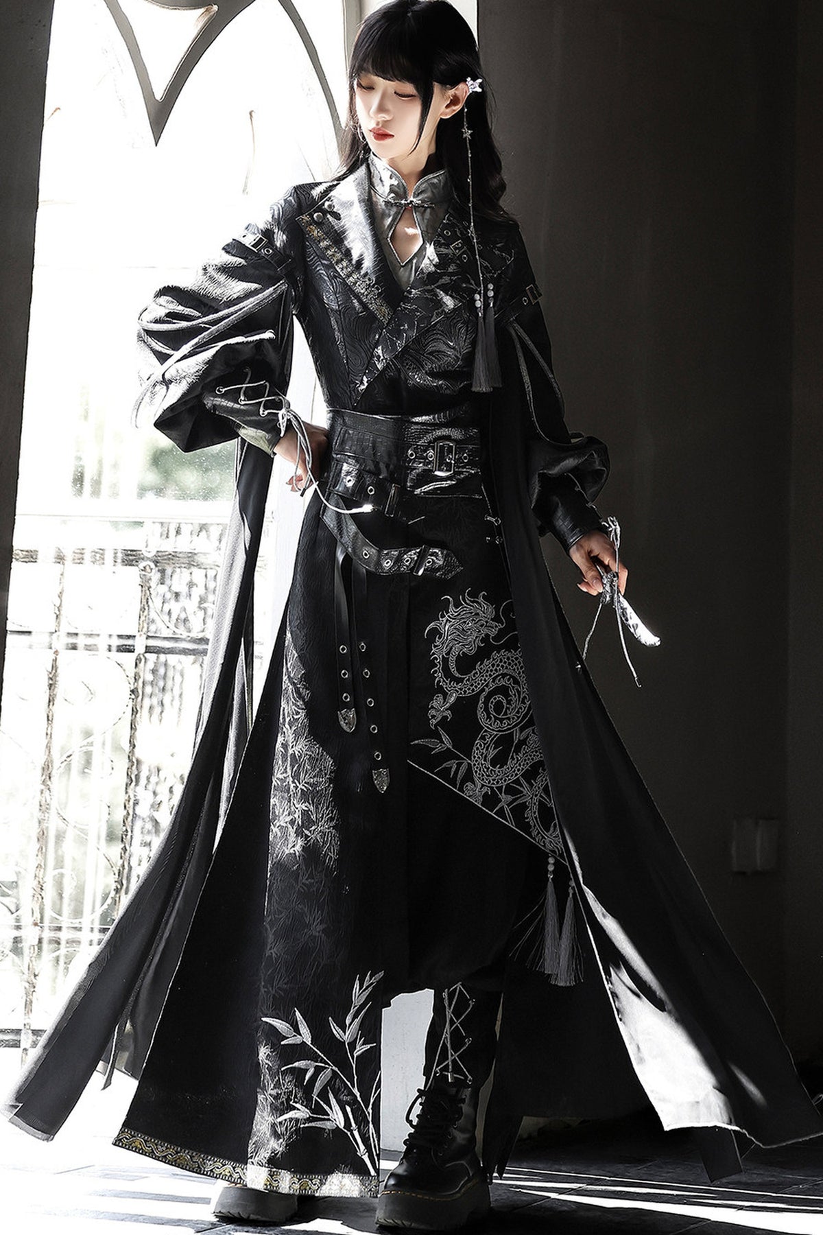 Dragon Improved Hanfu Top and Pants Set