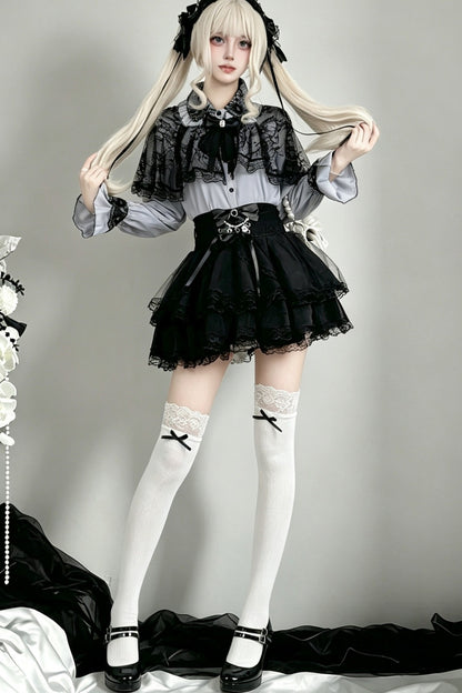 Subculture Lace Shirt & Skirt Set-Up