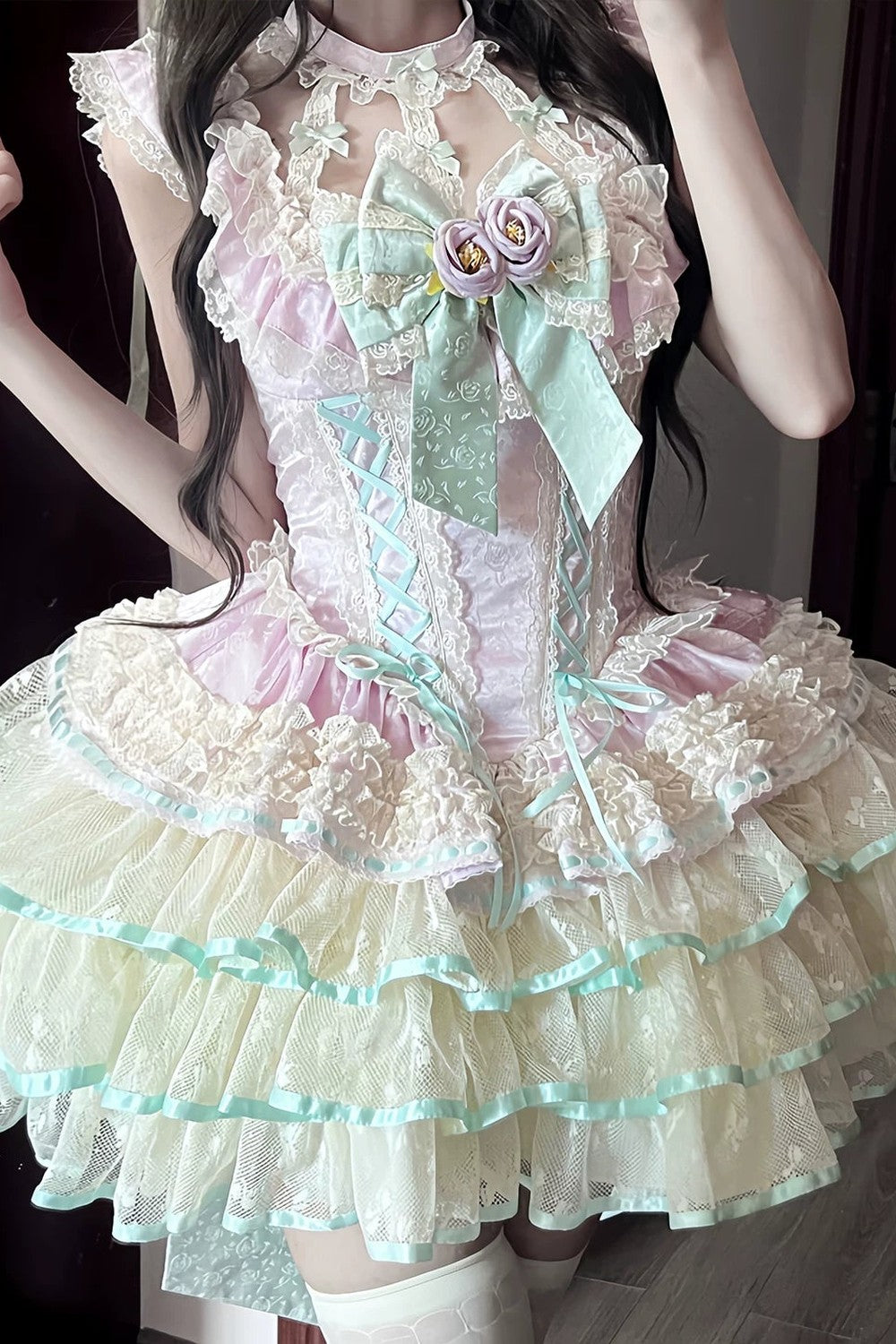[Pre-order] Rose Ribbon Fairy Princess Dress + Accessories
