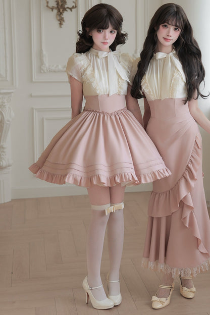 Blush Corset Ruffle Dress