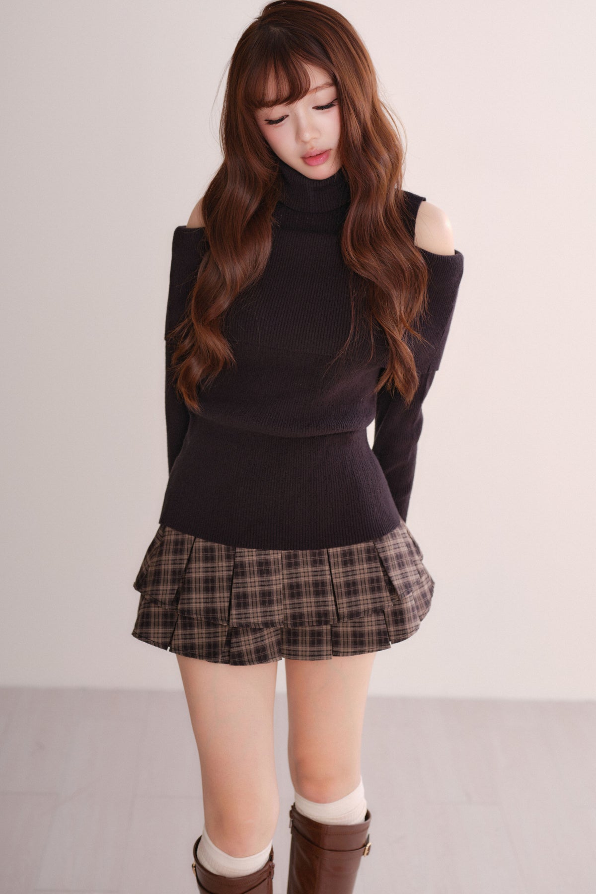 Off-Shoulder Shawl Pullover Sweater