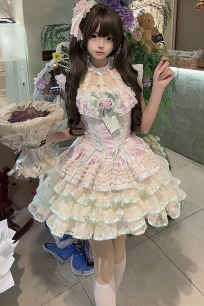 [Pre-order] Rose Ribbon Fairy Princess Dress + Accessories