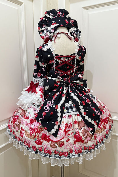 Berry Rabbit Bear Long Sleeve Dress