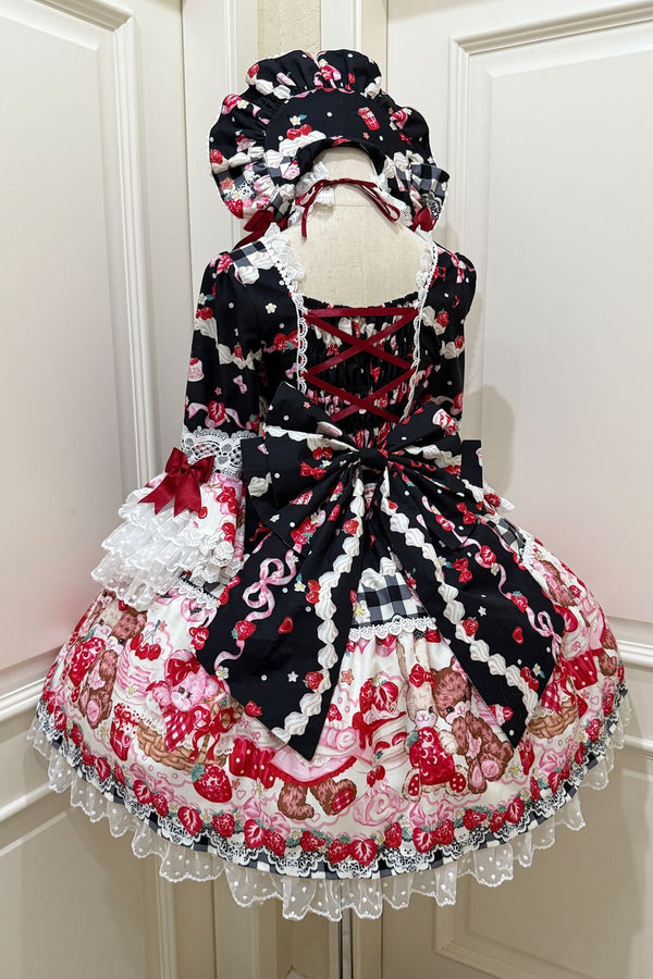 Berry Rabbit Bear Long Sleeve Dress
