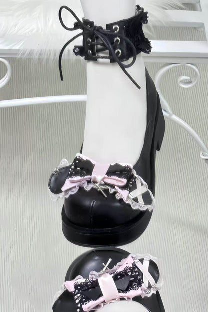 Dunkle-Nacht-Kaninchen-Mary-Jane-Schuhe