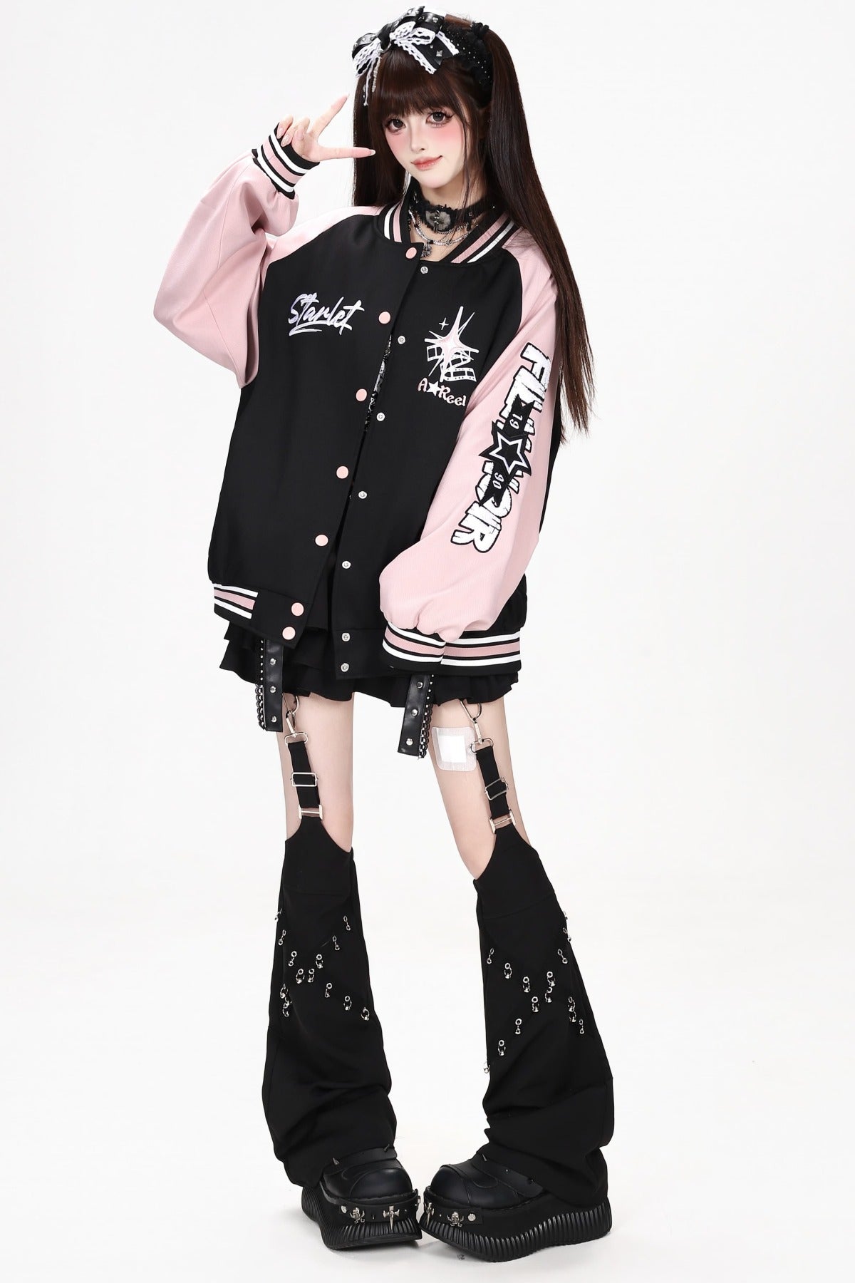 Retro Embroidered Varsity Jacket