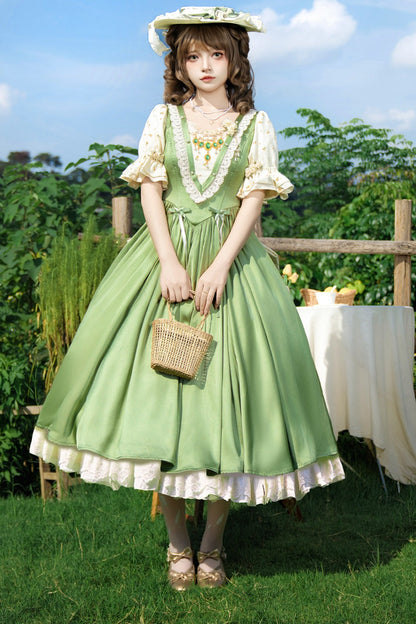 Langes Lolita-Kleid „Frühlingslied“