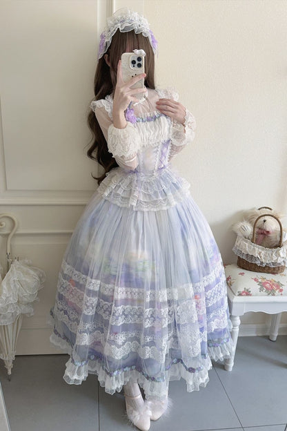 Misty Grape Garden Lolita Cami and Skirt Set-Up