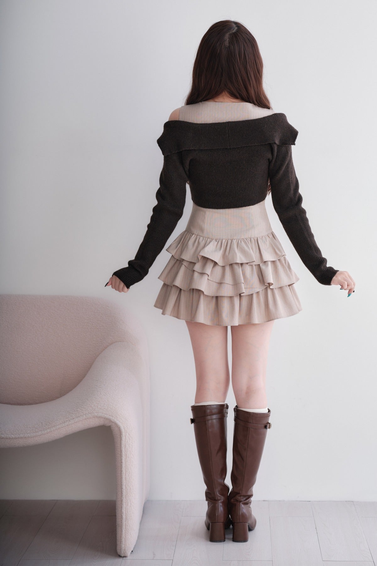 Multi-Layered Knit Top and Dress Set
