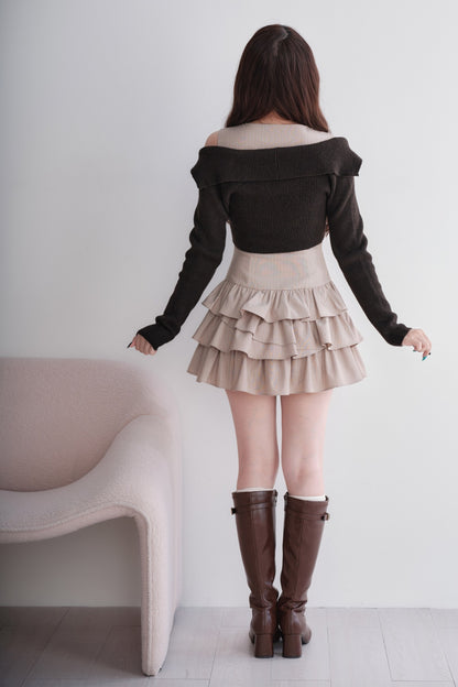 Multi-Layered Knit Top and Dress Set