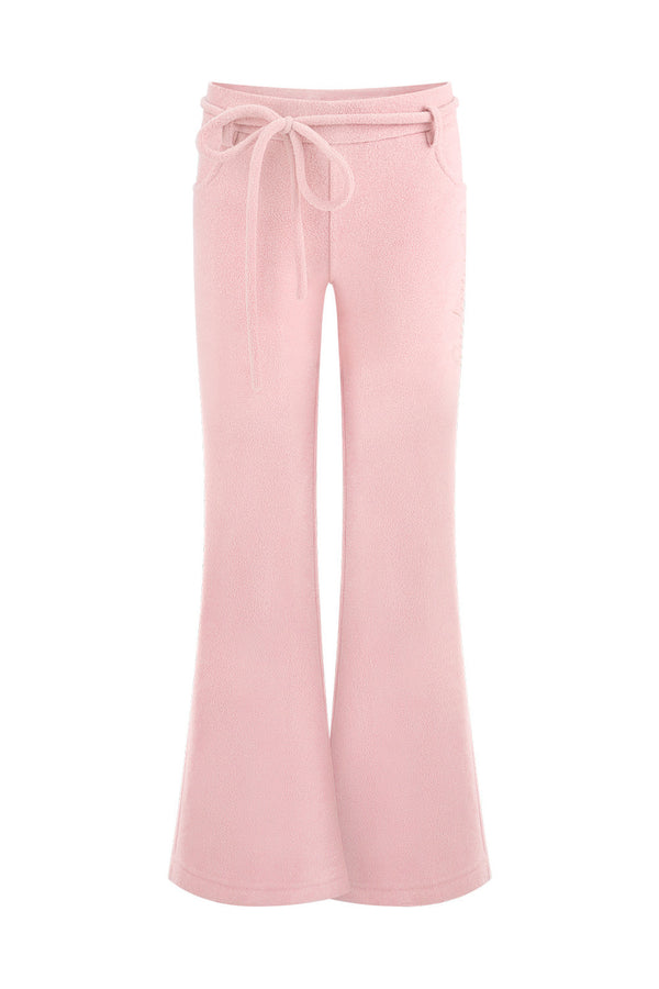 Pink Bear Long-Sleeve Cardigan And Pants Set