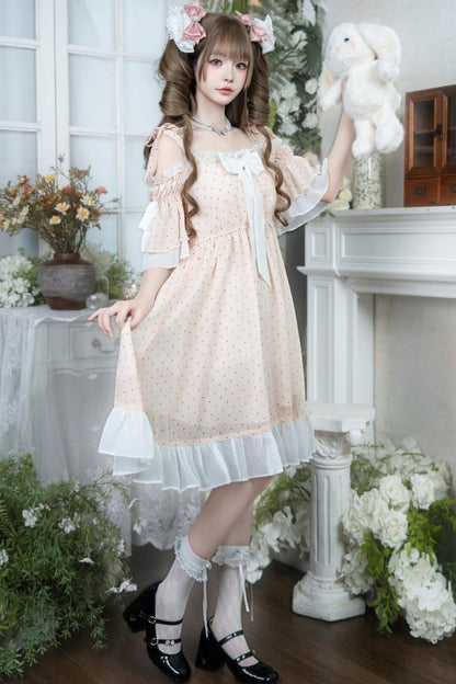 Iris Polka Dot Lace Dress