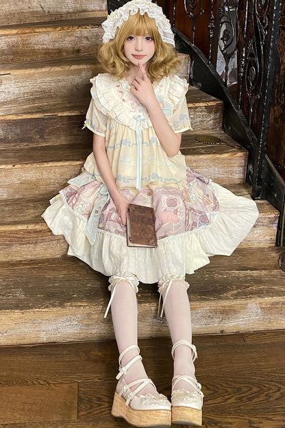 Teddy Bear Print Doll Lolita Dress