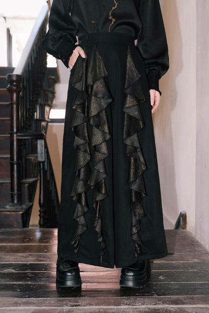Mandala Irregular Patchwork Wide-Leg Pants