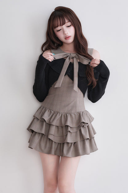 Multi-Layered Knit Top and Dress Set