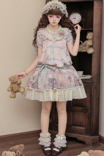 Teddy Bear Print Doll Lolita Dress
