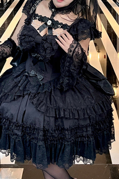 Black & White Angel Bridal Dress