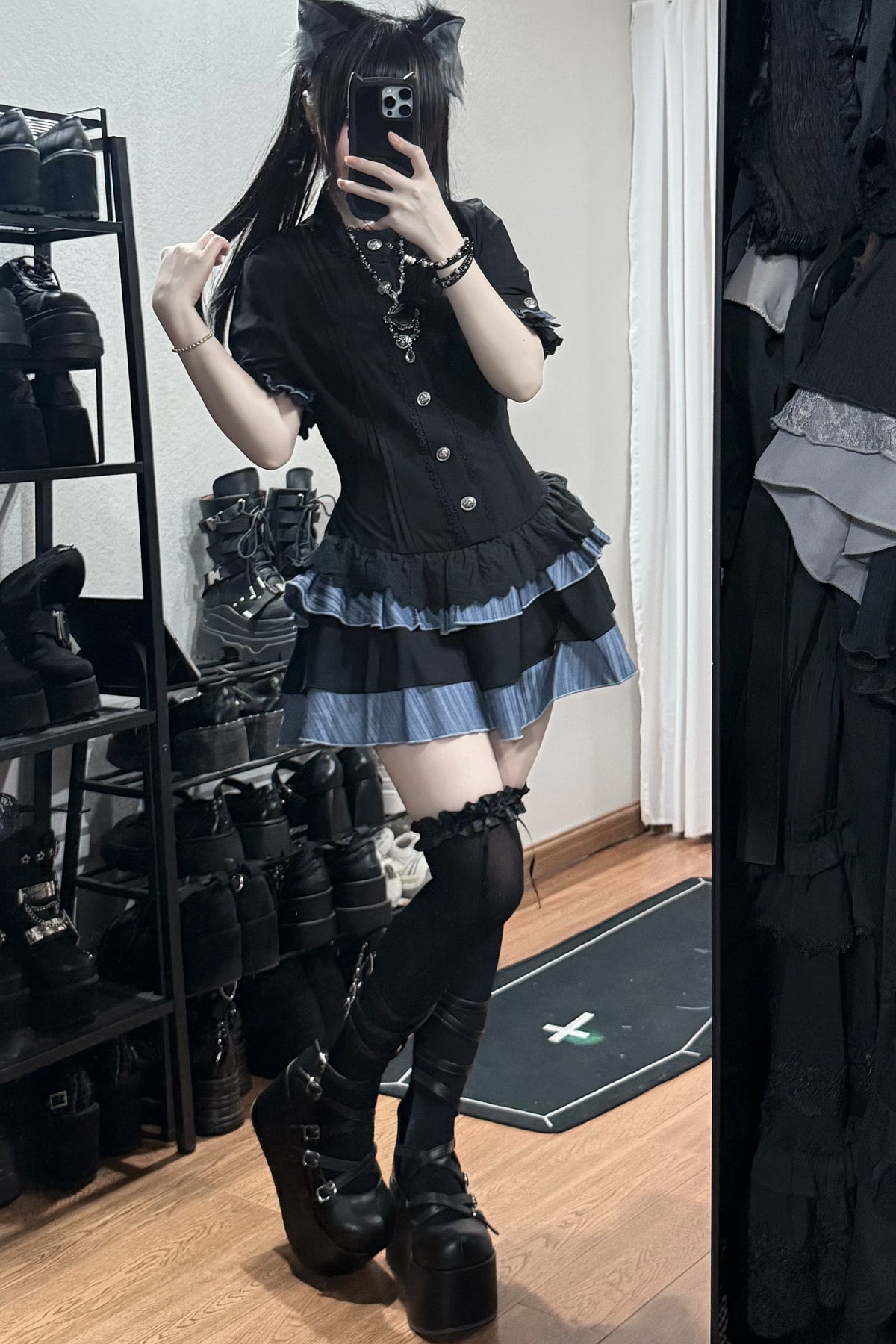 Melancholy Jellyfish Gothic Short Sleeve Dress