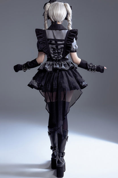 ミッドナイト小悪魔チェックアイドルロリータドレス