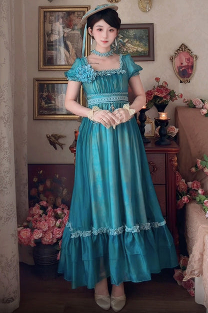 Water Lily Floral Long Dress