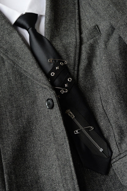 Zipper Decorative Necktie