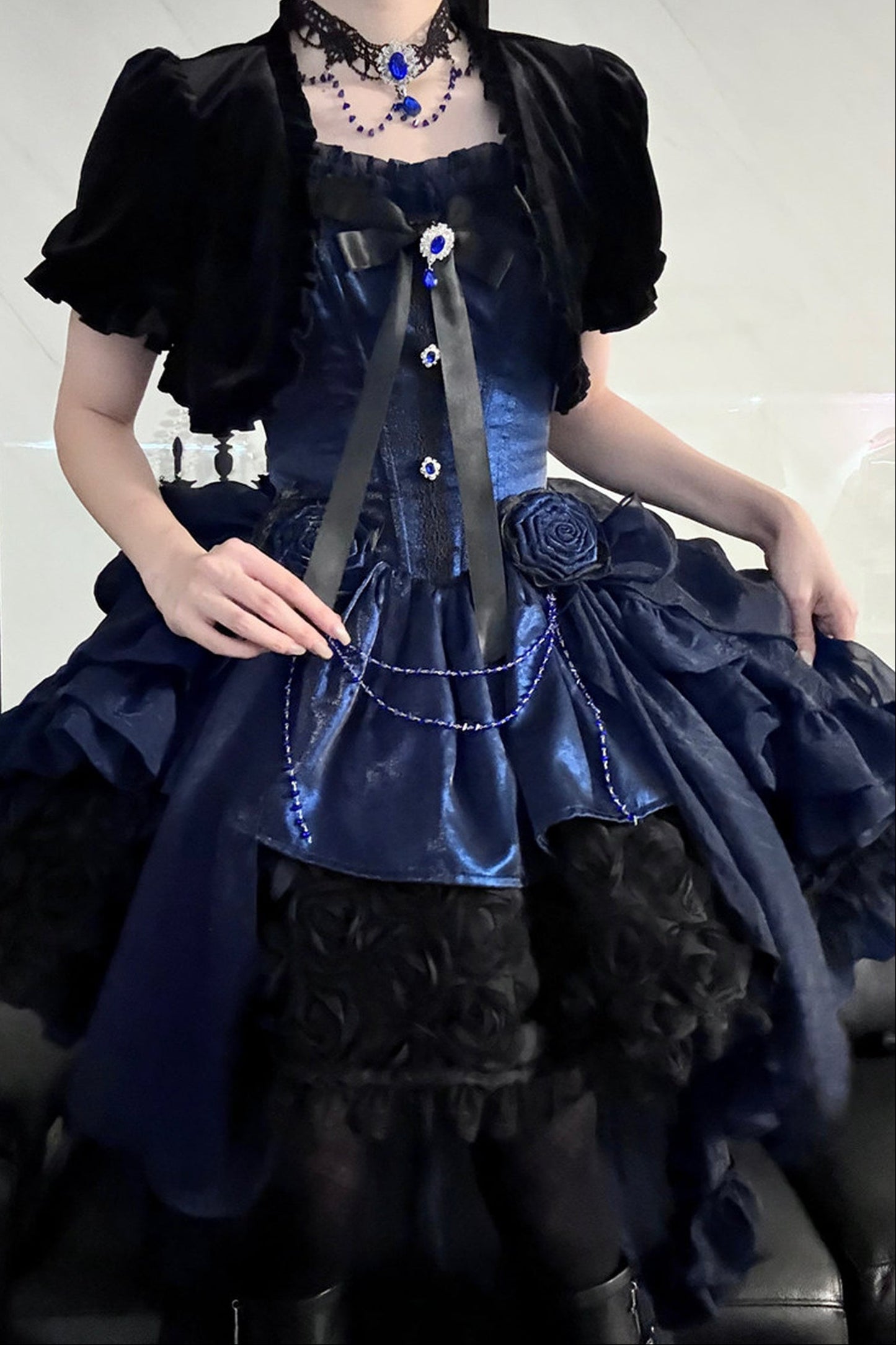 Rose Nebula Velvet Princess Sleeve Gothic Jacket