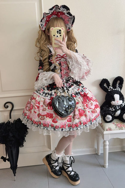Berry Rabbit Bear Long Sleeve Dress