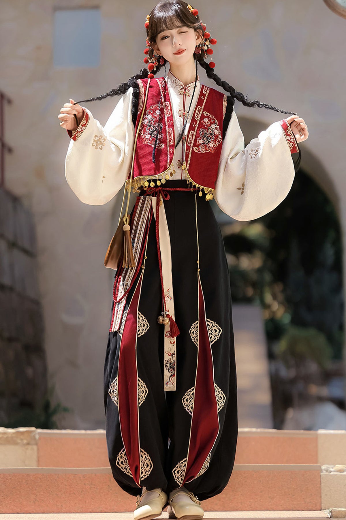 Ethnic Vest and Pants Set-Up