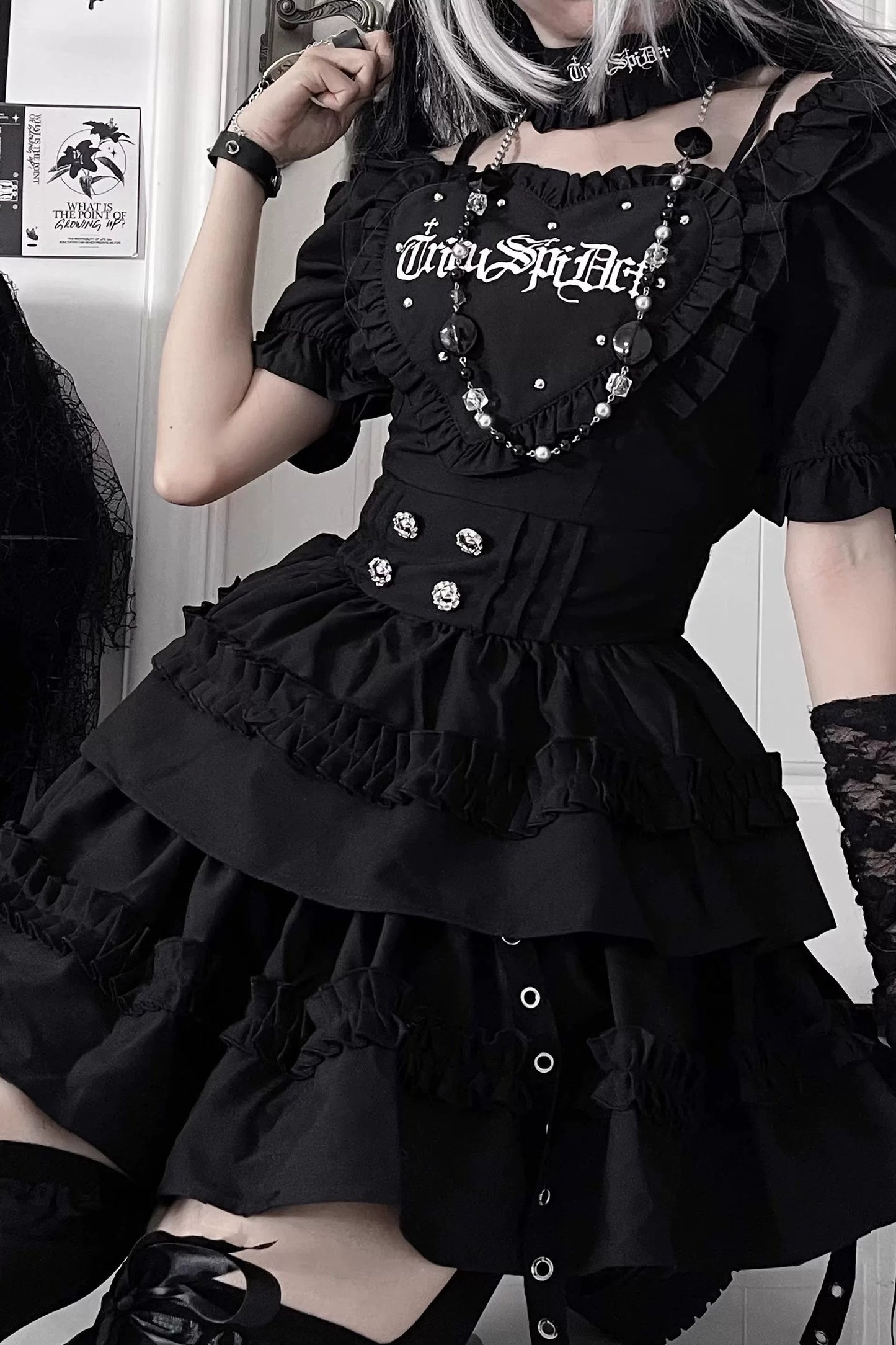 Subculture Gothic Print Dress