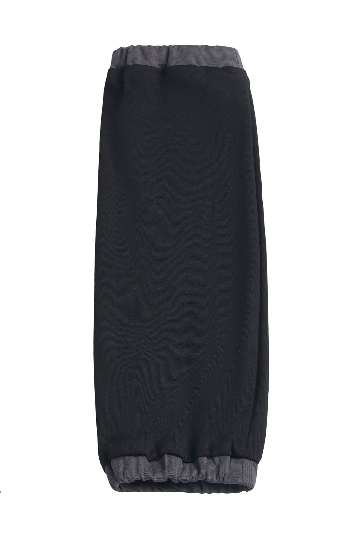 Black and Gray Stand-Up Collar Summer Short Skirt Set-Up