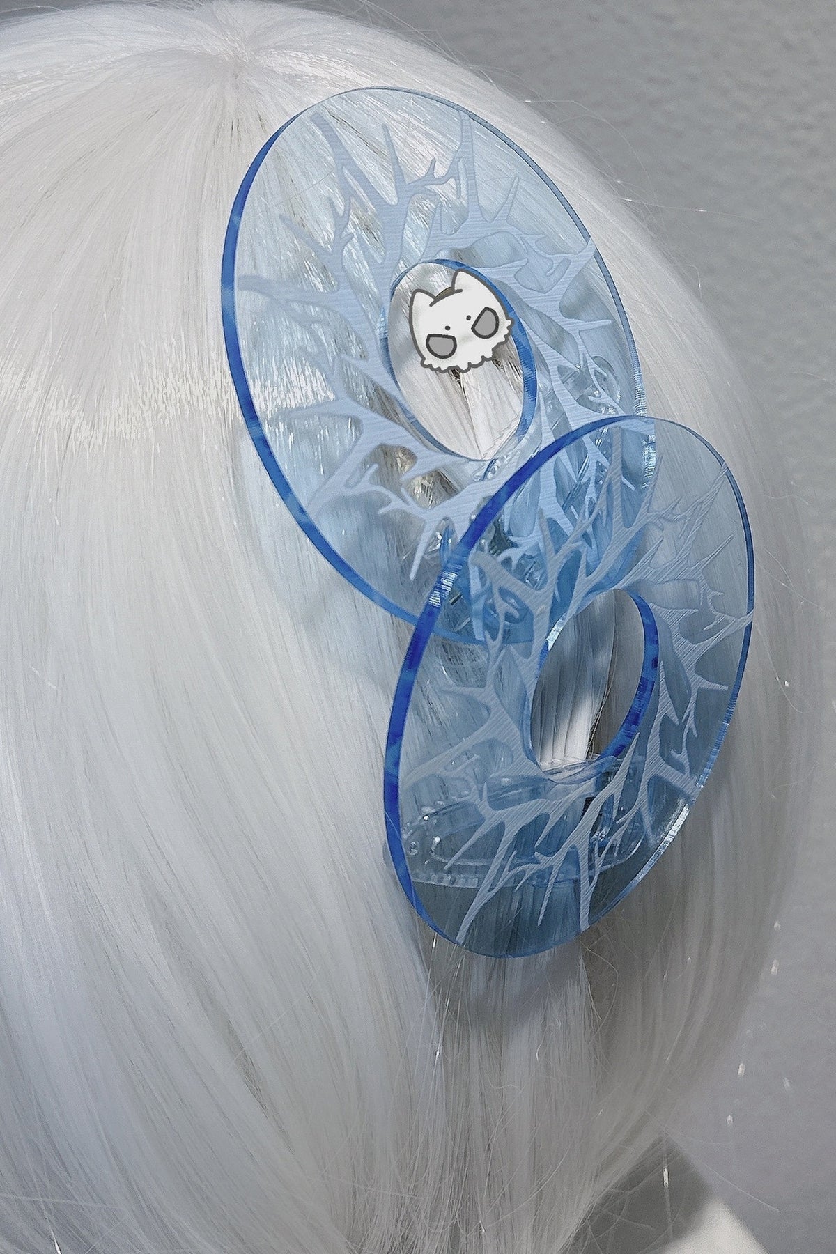 Transparent Hollow Circle Double Ponytail Hair Clip