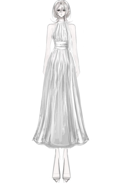 Elegantes Neckholder-Göttinnenkleid