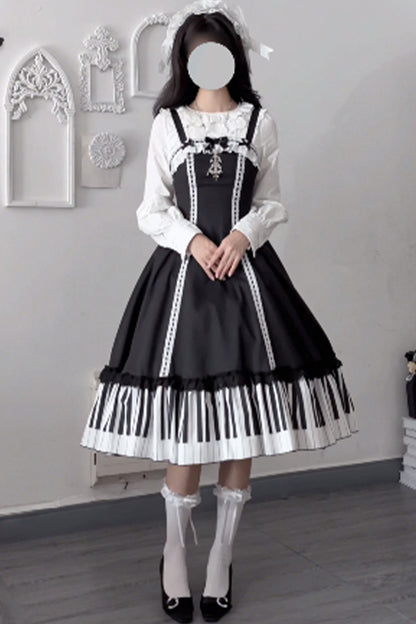 Bedrucktes Rüschenkleid- und Hemd-Set