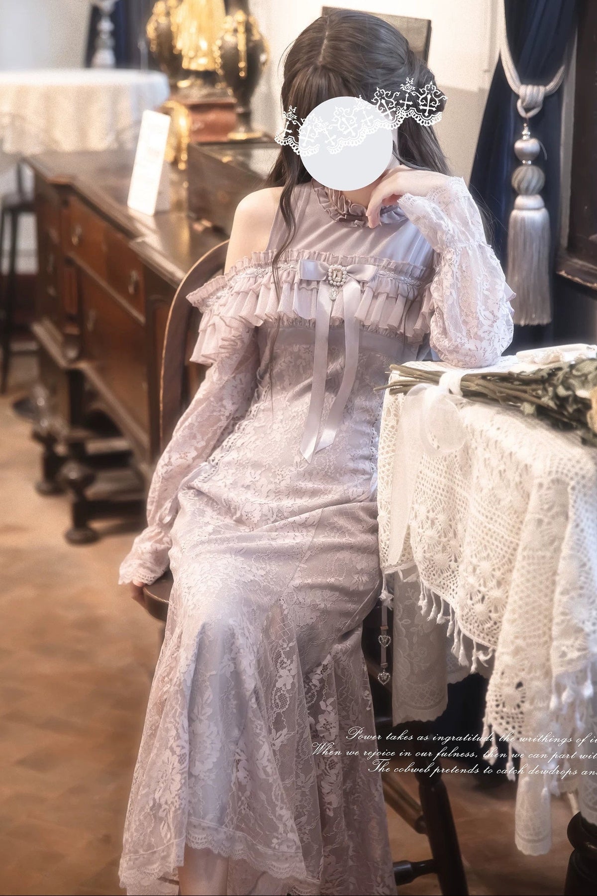 Purple Lace Mermaid Dress