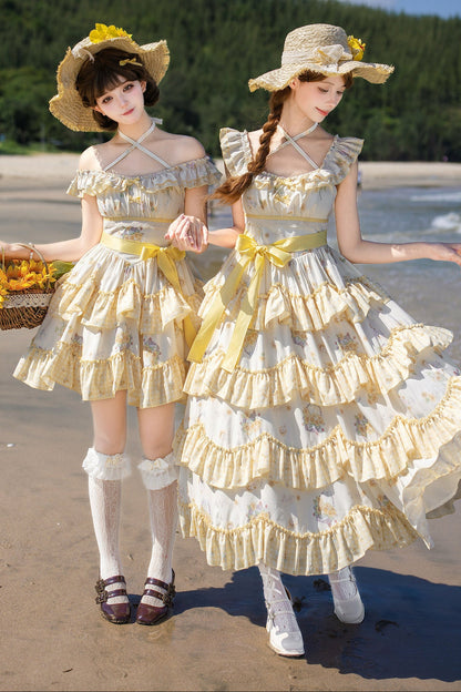 Sunflower Garden Ruffle Dress Set