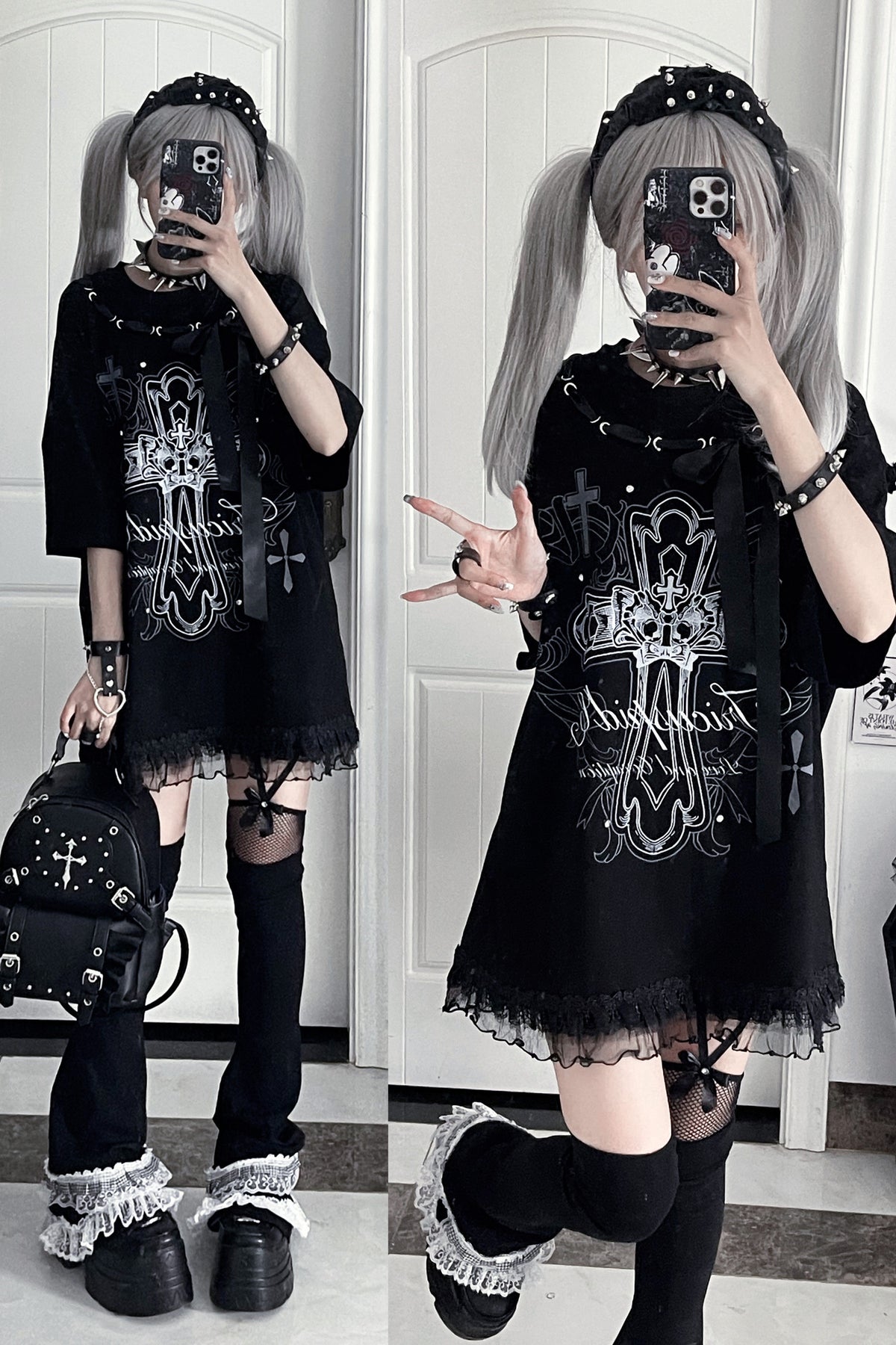 Camiseta holgada de manga corta Night Blood carta de amor