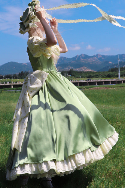 Langes Lolita-Kleid „Frühlingslied“