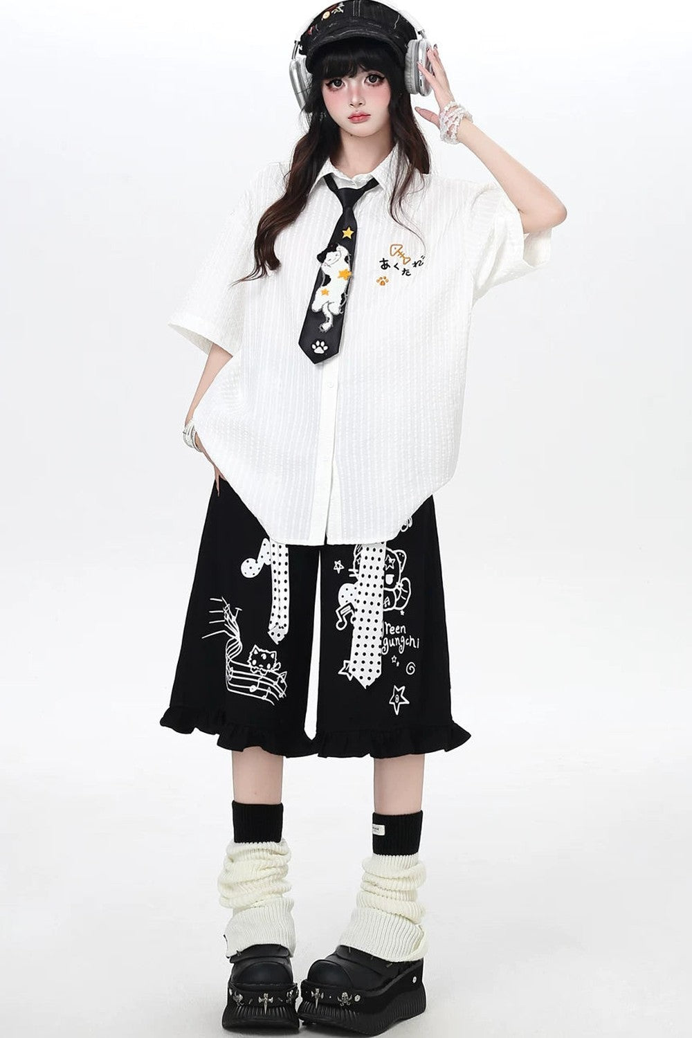 Embroidered Cat Blouse