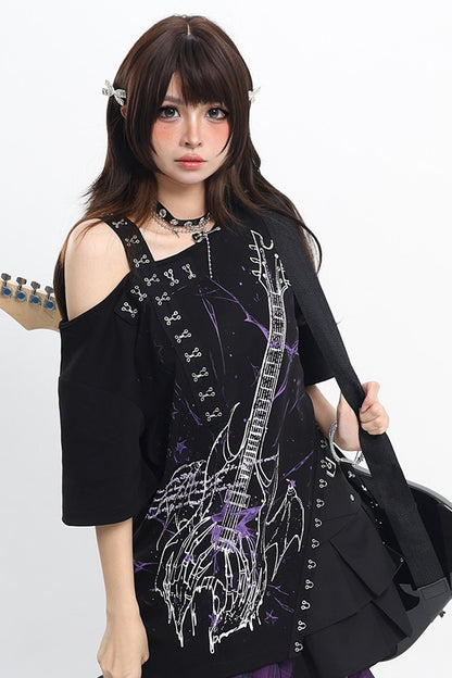 Cat Irregular Loose T-shirt