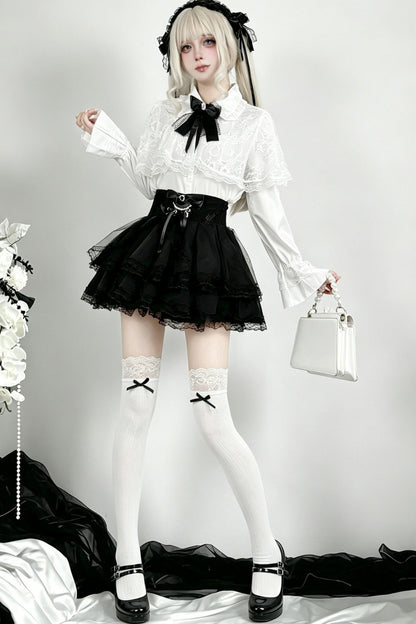 Subculture Lace Shirt & Skirt Set-Up