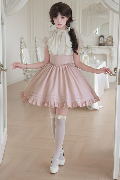 Blush Corset Ruffle Dress