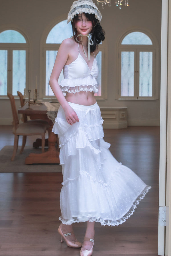 White Resort Maxi Skirt + Top
