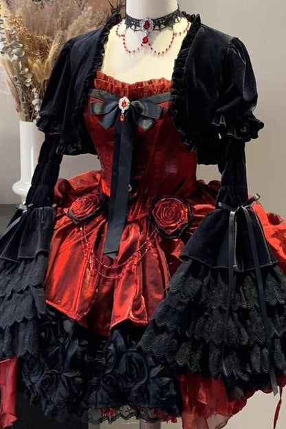 Rose Nebula Velvet Princess Sleeve Gothic Jacket