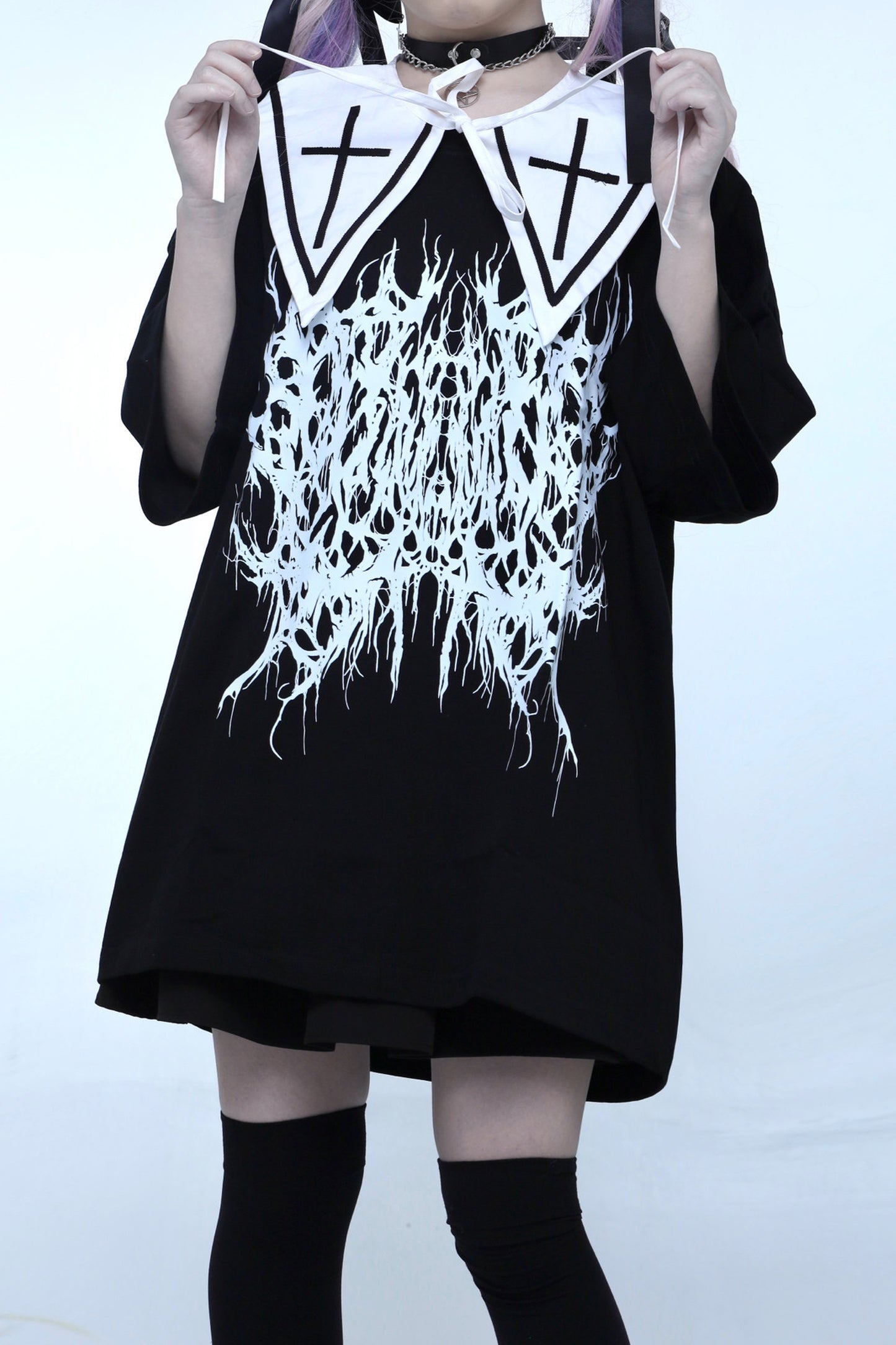 T-shirt marin croisé style jirai